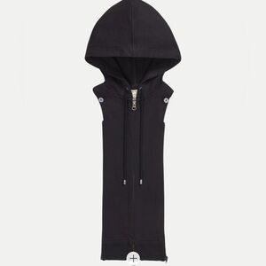 Veronica Beard Black hoodie Zip Hoodie Dickey Insert One Size classic nwt